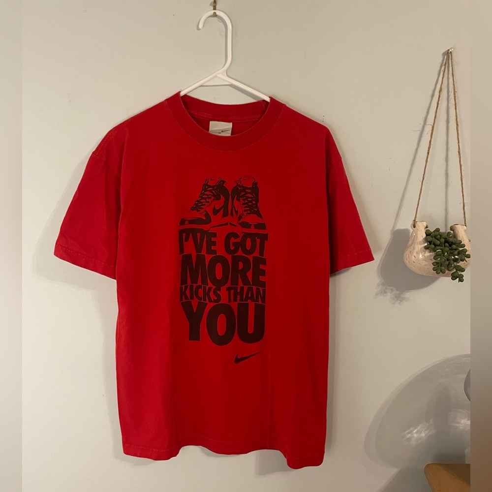 Vintage y2k nike Jordan 1 red tshirt size M